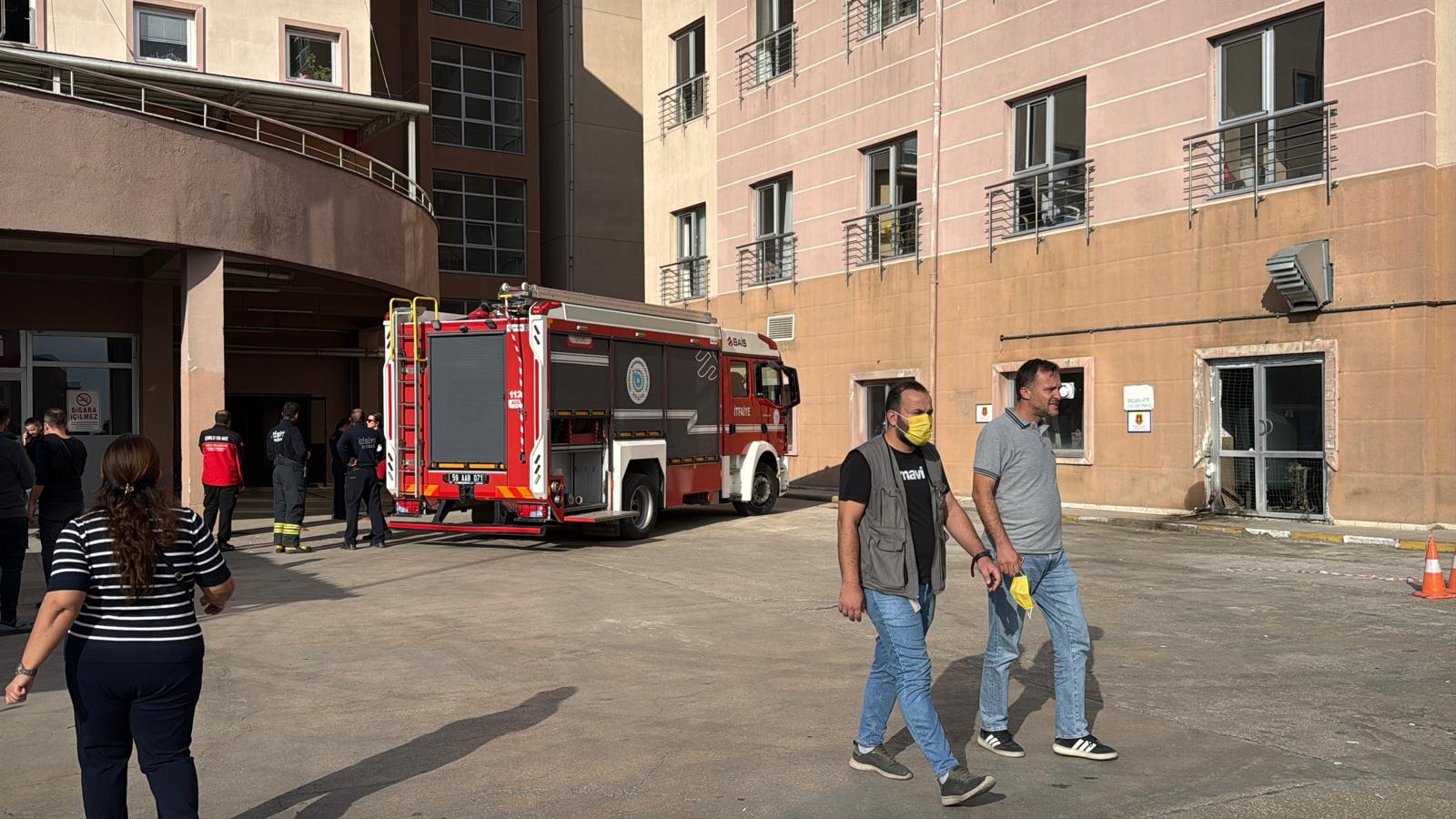 Çorlu Devlet Hastanesi'nde yangın