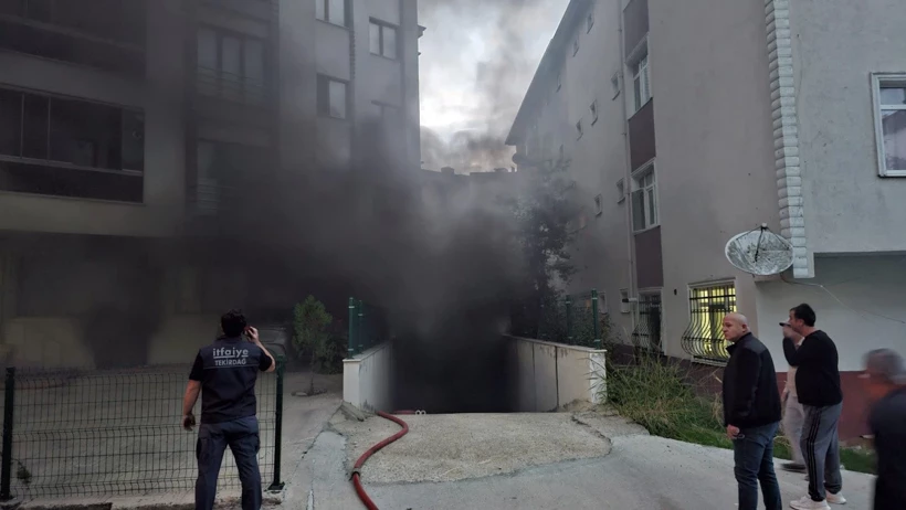 Tekirdağ'da apartman otoparkında patlama: 9 kişi kurtarıldı