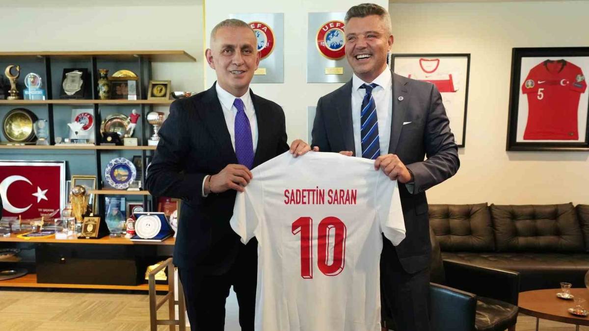 Sadettin Saran'dan TFF Başkanı İbrahim Hacıosmanoğlu'na ziyaret