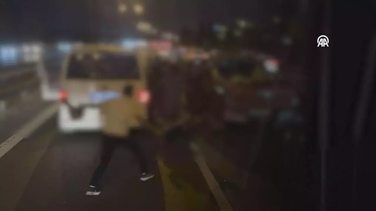 TEM Otoyolu'nda elektrikli testereli ve sopalı kavga