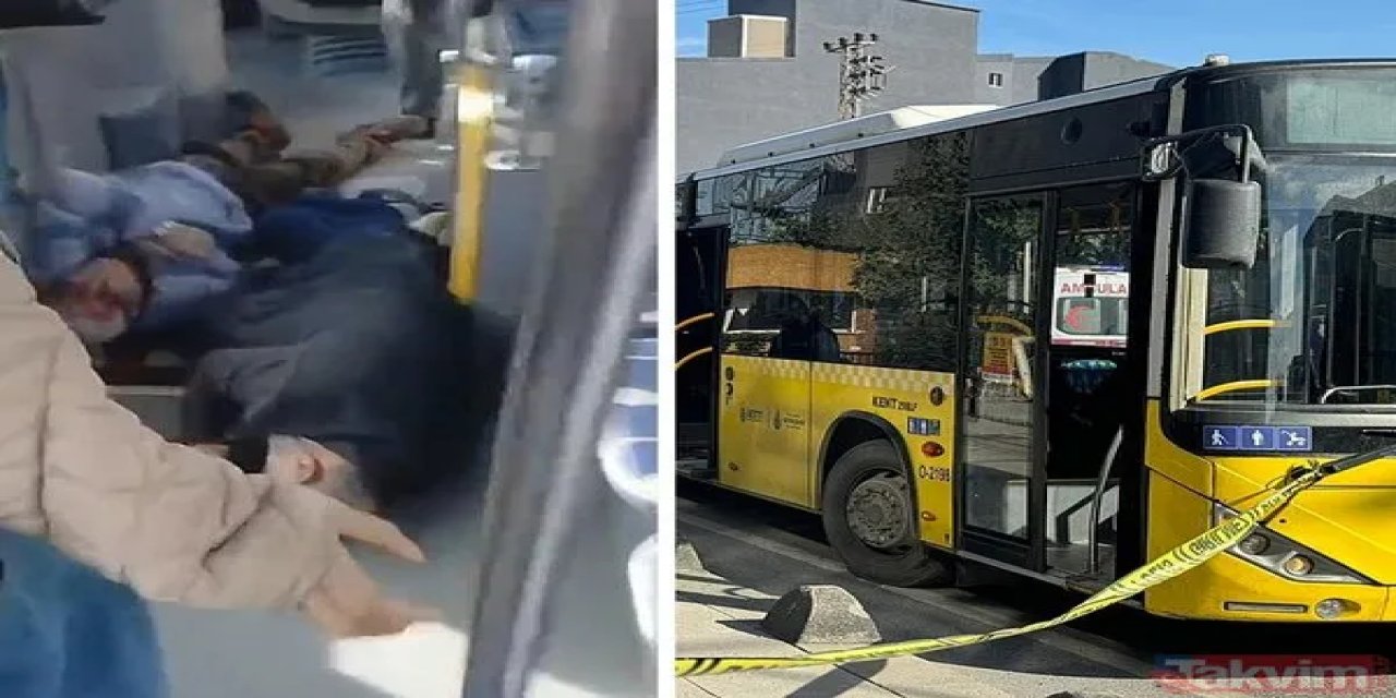 İstanbul'da İETT otobüsündeki bıçaklı saldırının görüntüleri ortaya çıktı