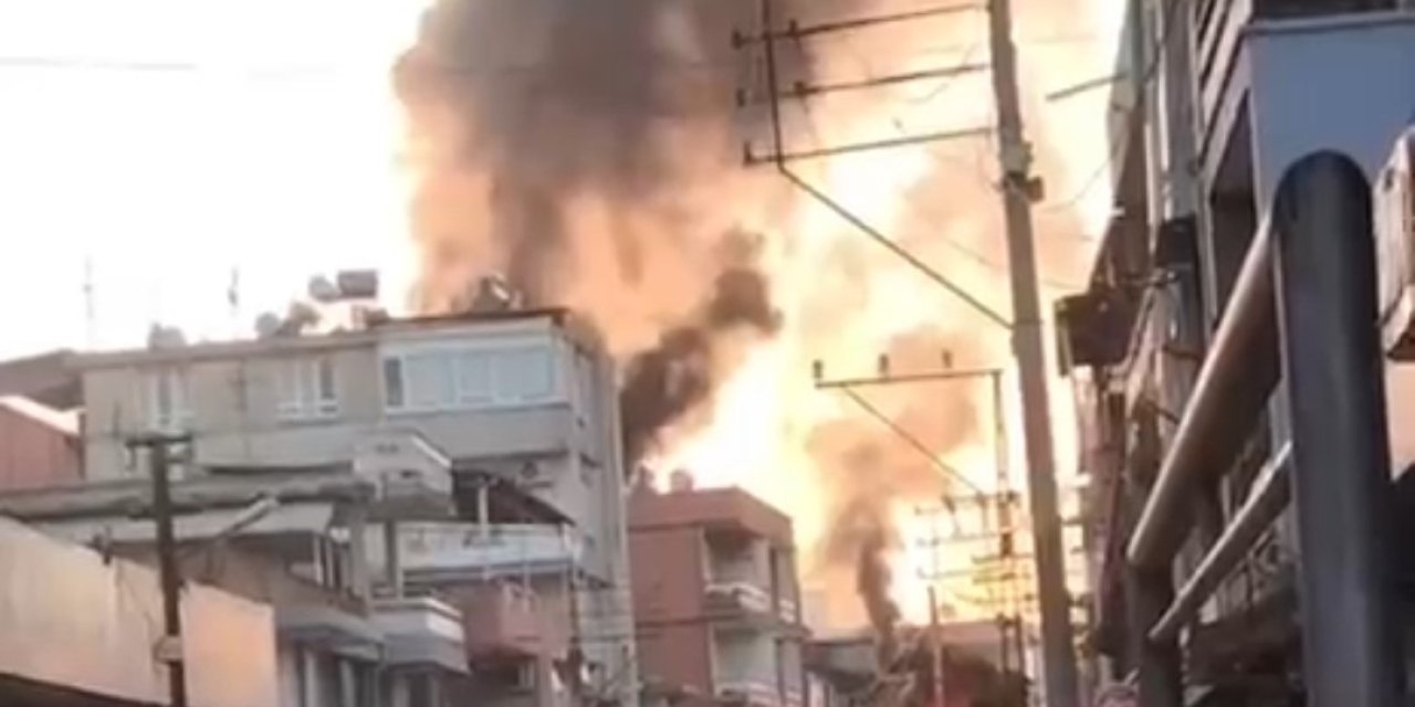 Tekstil atölyesinde korkutan yangın