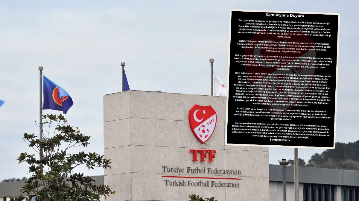 TFF hakemlerinden bahis iddialarına ortak açıklama