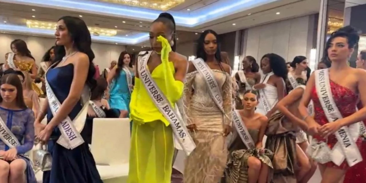 Kainat Güzellik Yarışması’nda kriz! Meksika Güzeli azarlanınca salon karıştı