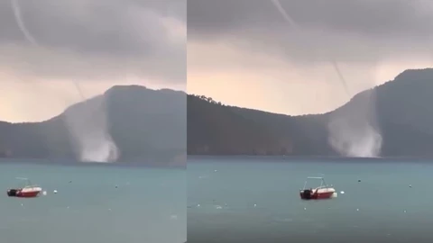 Denizin ortasında korku dolu dakikalar! Eş zamanlı çıktı