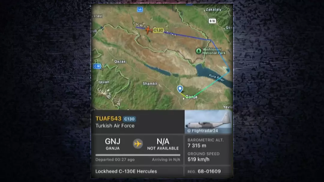 Gürcistan'da düşen MSB'ye ait askeri kargo uçağının radar görüntüsü ortaya çıktı