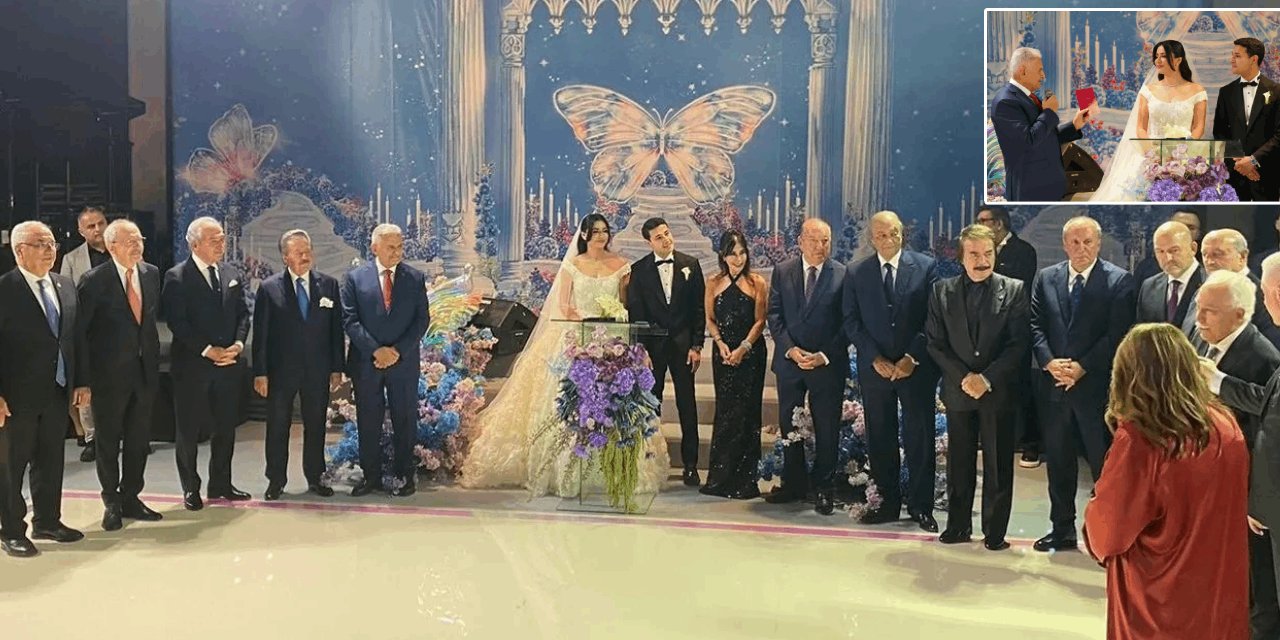 Siyaset arenası bu düğünde buluştu: Kılıçdaroğlu, Soylu, Yıldırım aynı karede! Nikah cüzdanını Binali Yıldırım verdi