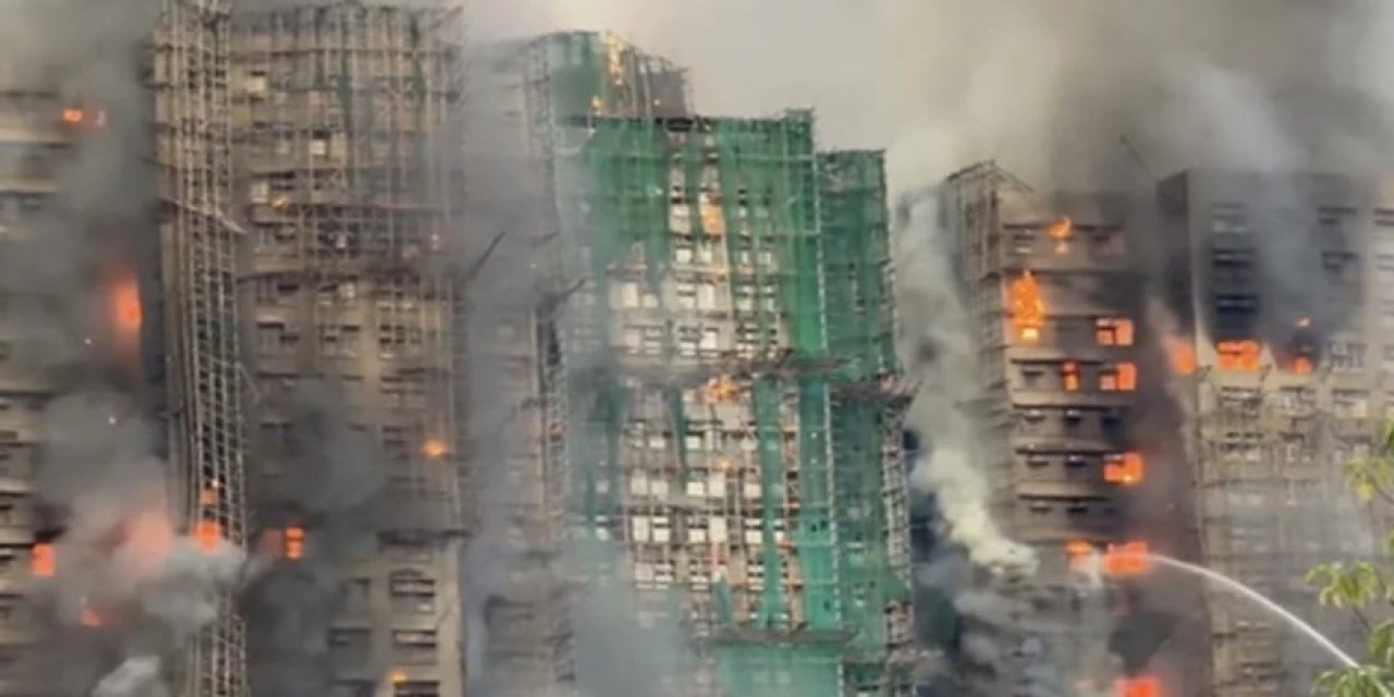 Hong Kong’da dev sitede büyük yangın: Çok sayıda ölü ve yaralı var