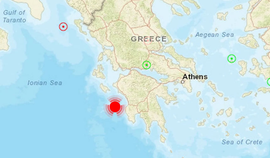 Yunanistan'da 5.7 büyüklüğünde deprem