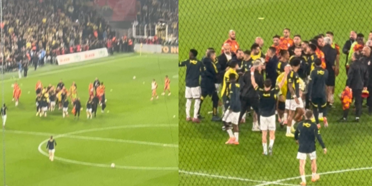 Fenerbahçe-Galatasaray derbisi başlamadan Osimhen- İrfan Can arasında kavga çıktı