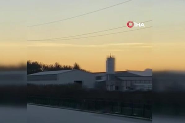 Mermer fabrikasında yangın