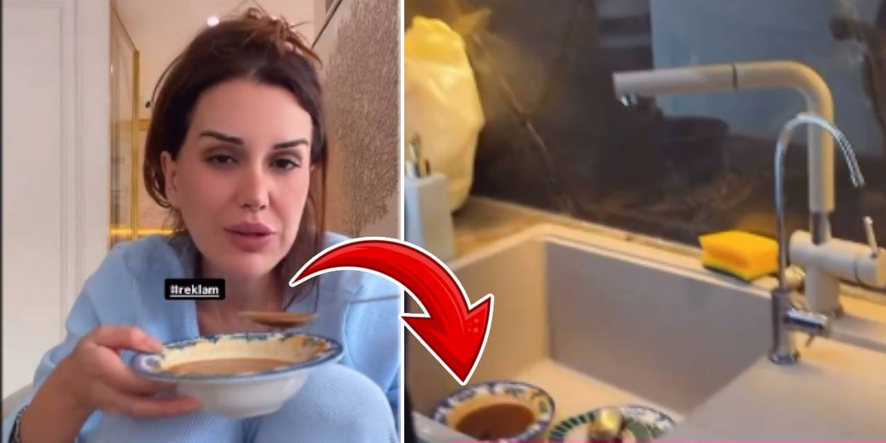 Dilan Polat’tan yine tartışma yaratan video: "Kebap yemişsiniz gibi" dediği çorbayı lavaboya döktürdü!