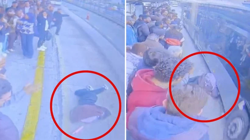 İstanbul'da metrobüs durağında dehşet: Bayılan çocuk metrobüsün altında kaldı