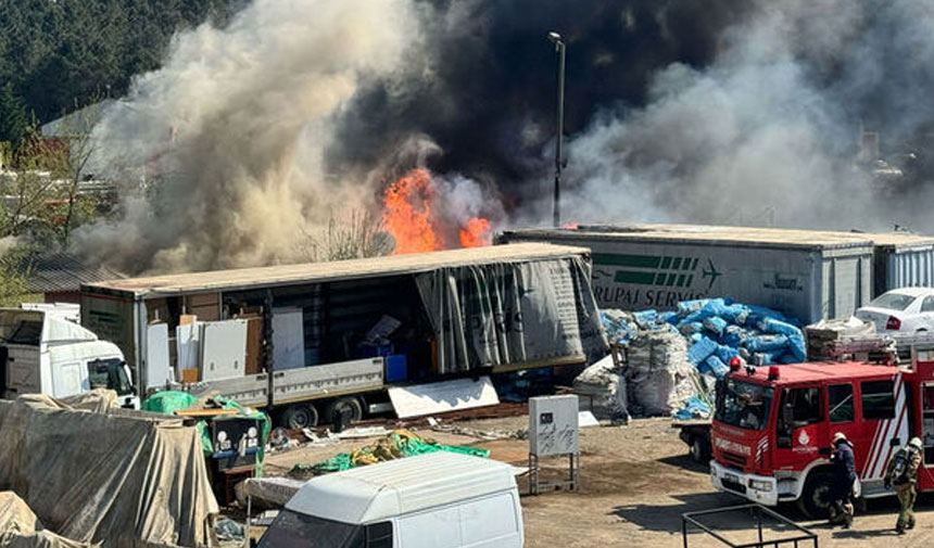 Yediemin otoparkında korkutan yangın