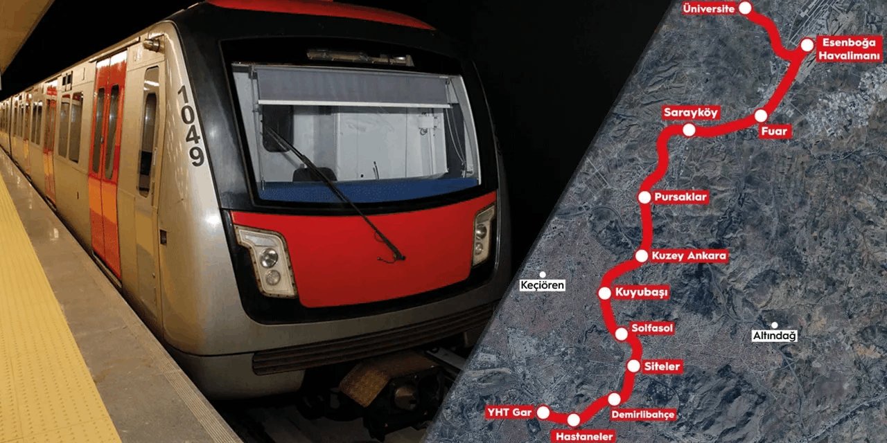 Esenboğa'ya aktarmasız metro geliyor: 12 istasyonlu yeni hattı Bakan Uraloğlu duyurdu