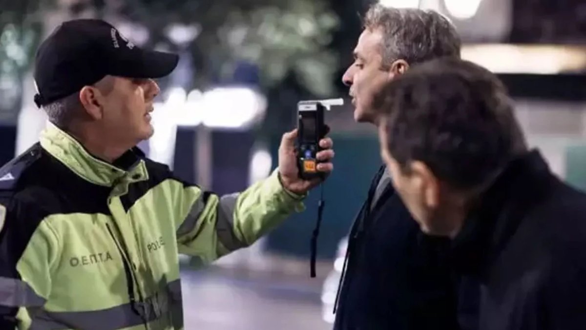 Yunanistan Başbakanı Miçotakis trafik kontrolüne takıldı