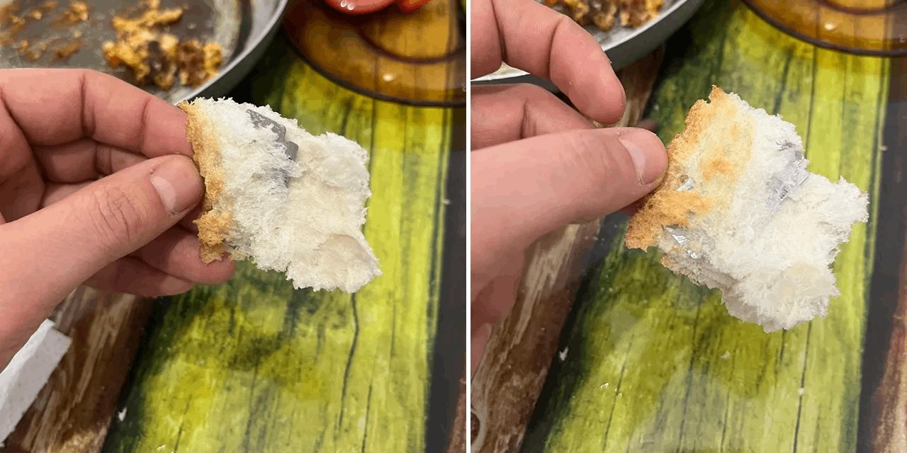 Ekmeğin içinden jilet çıktı