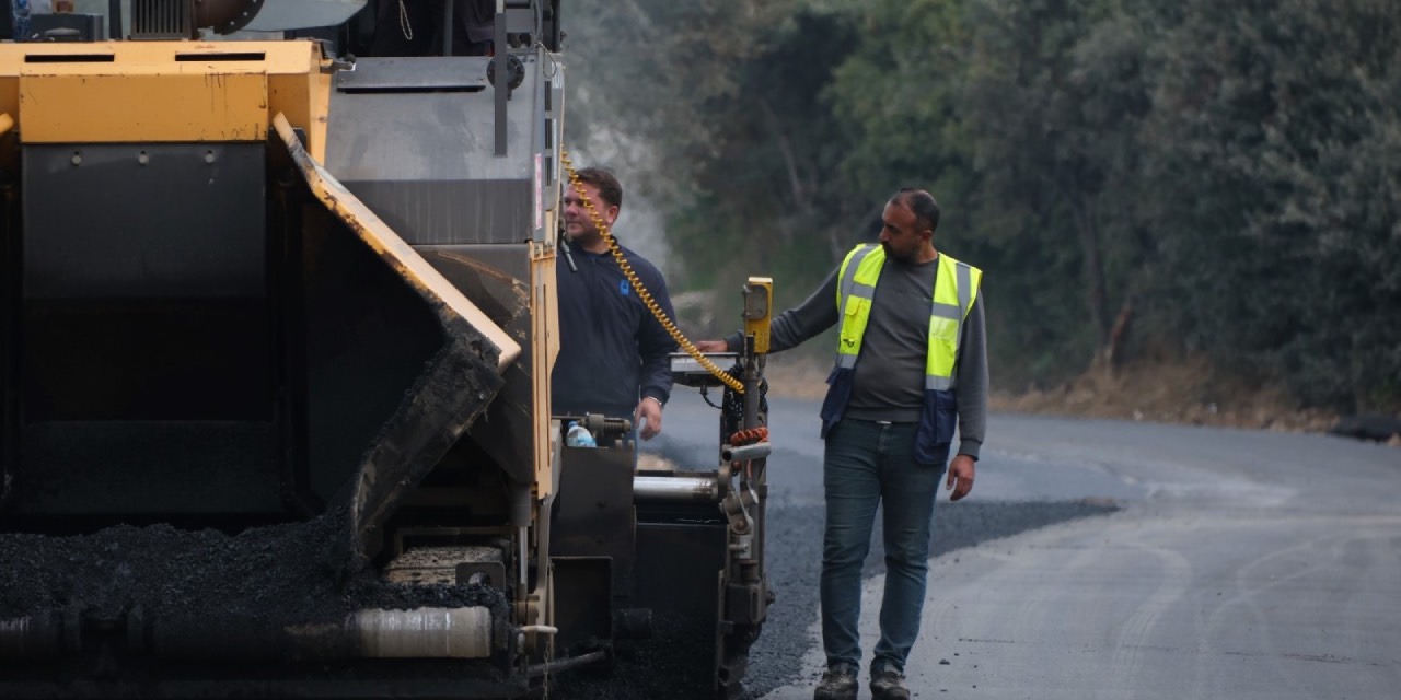 Bodrum Bitez Bergamut Caddesi’nde asfalt çalışmaları tamamlandı