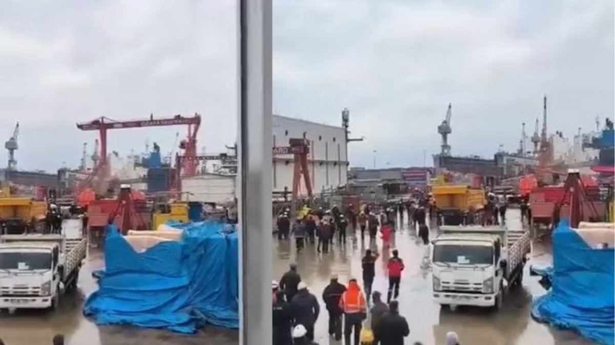 Yalova’da fırtına alarmı: Çatılar uçtu, vinç devrildi