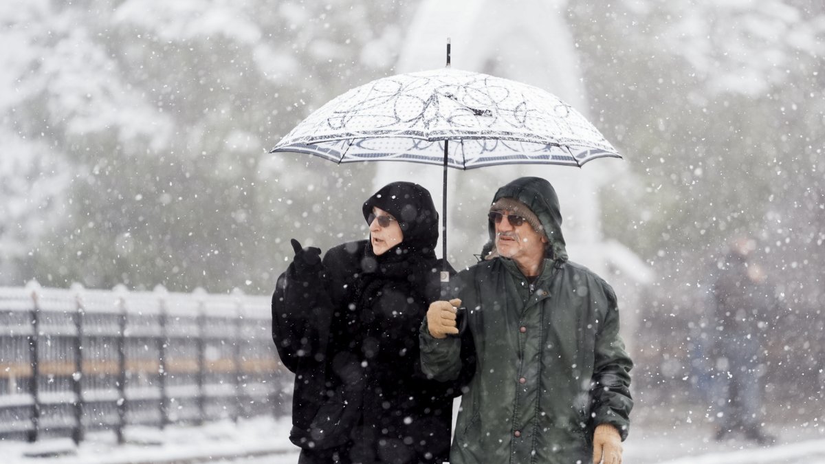 İstanbul'dan kar manzaraları
