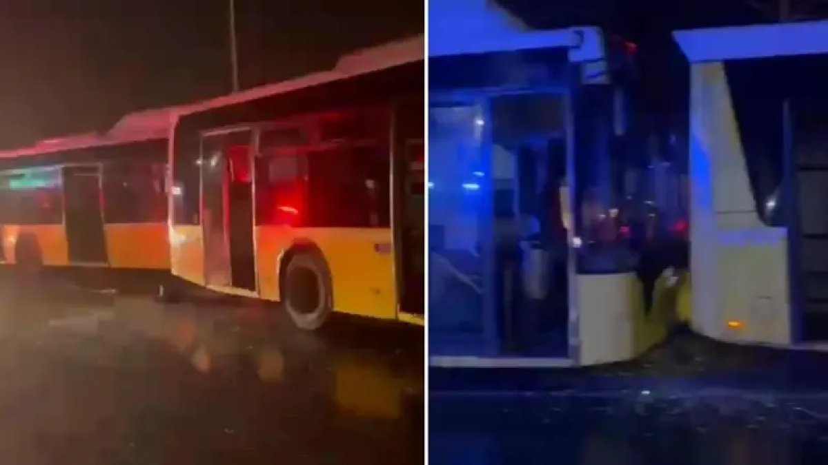 Başakşehir'de İETT otobüsleri çarpıştı: Yaralılar var