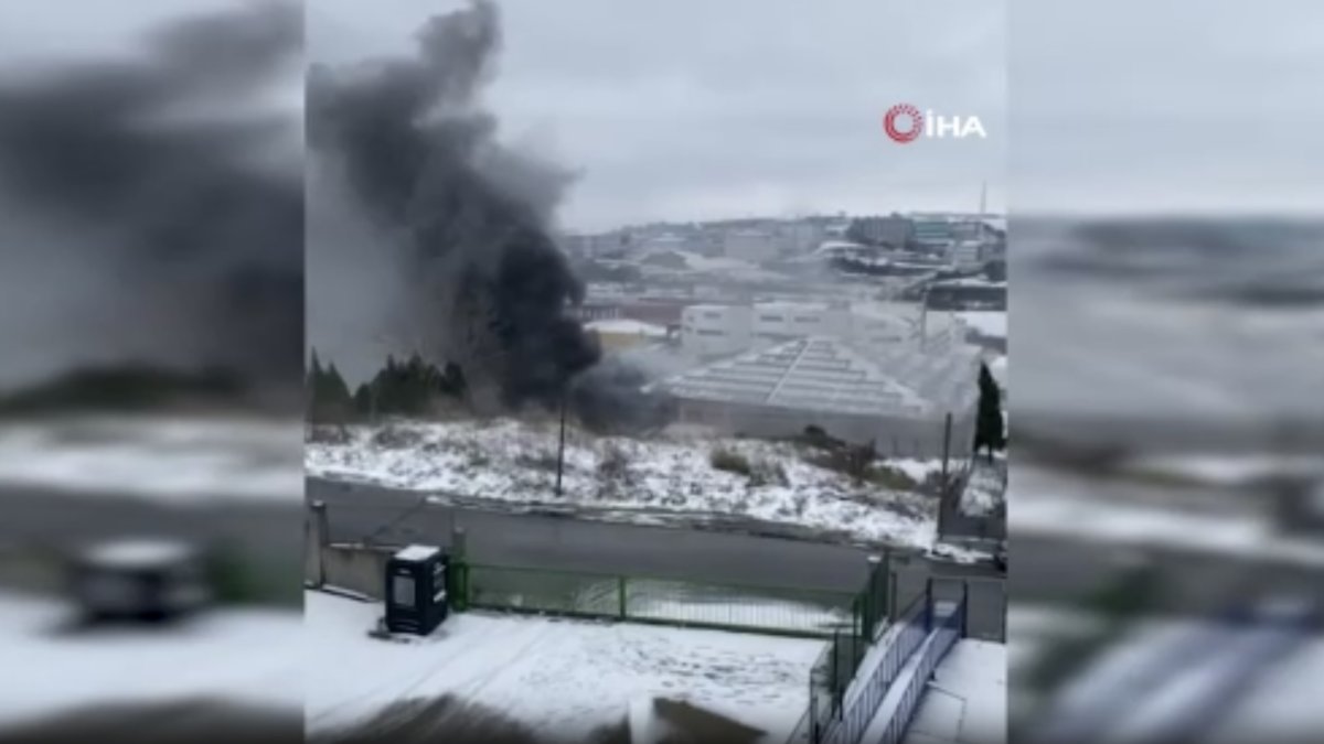 Hadımköy’de fabrika yangını