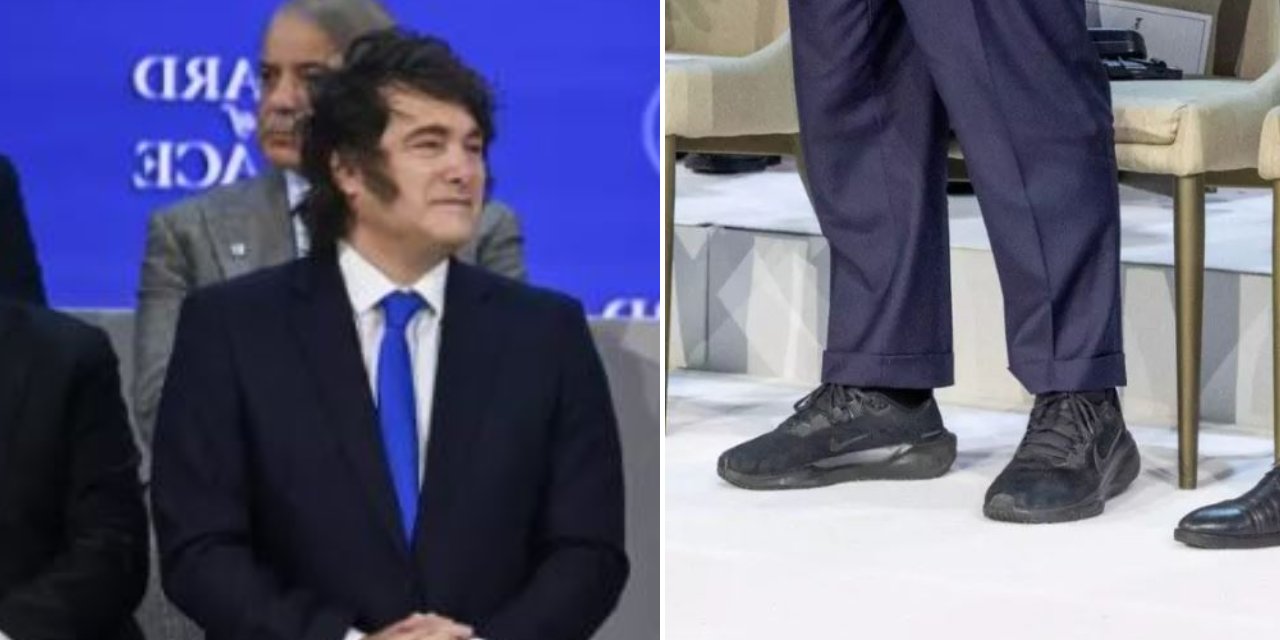 Davos Zirvesi'ne devlet başkanının giydiği ayakkabı damga vurdu: Saçları da dikkatlerden kaçmadı