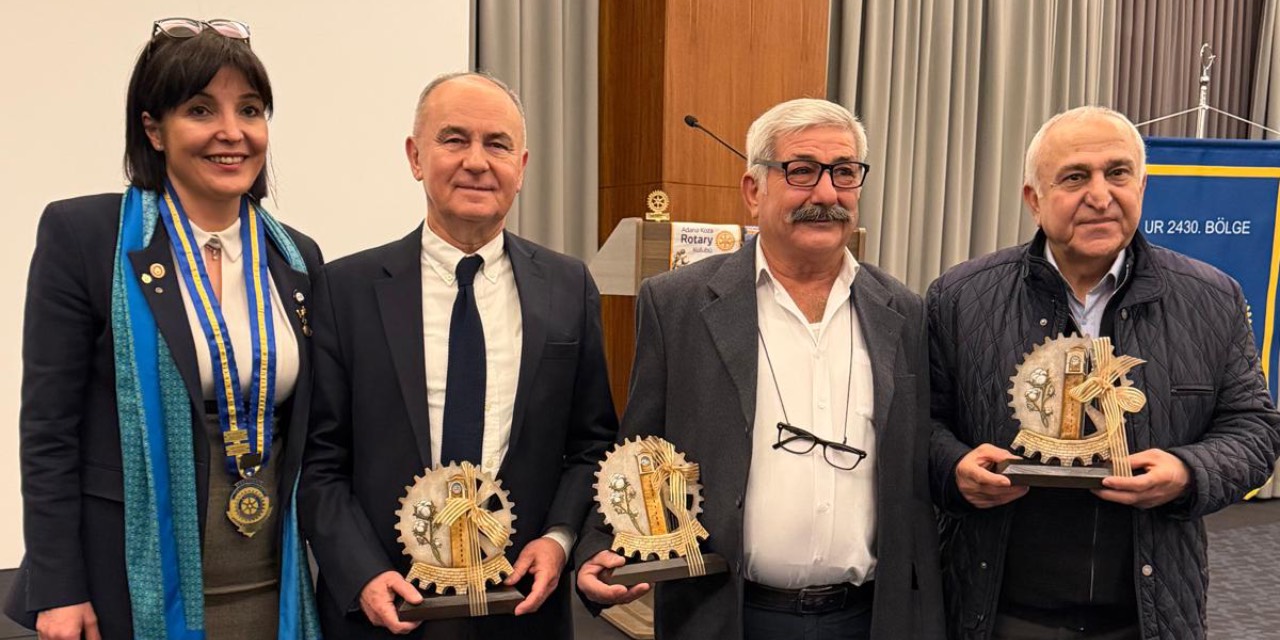 Adana Koza Rotary Kulübü, bilim, sanat ve sinema alanında meslek ödüllerini dağıttı