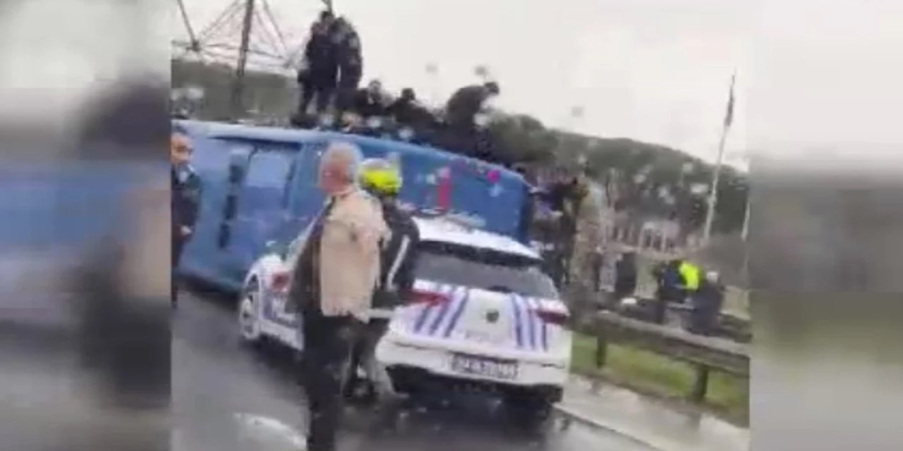 İstanbul'da cezaevi nakil aracı devrildi: Yaralılar var