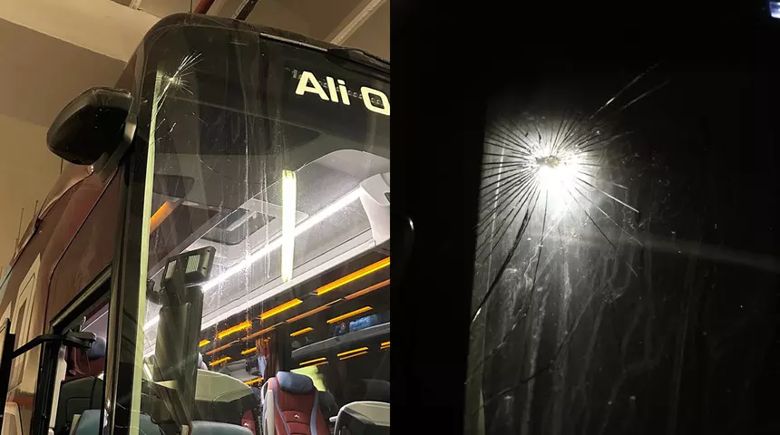 Trabzonspor takım otobüsüne saldırı