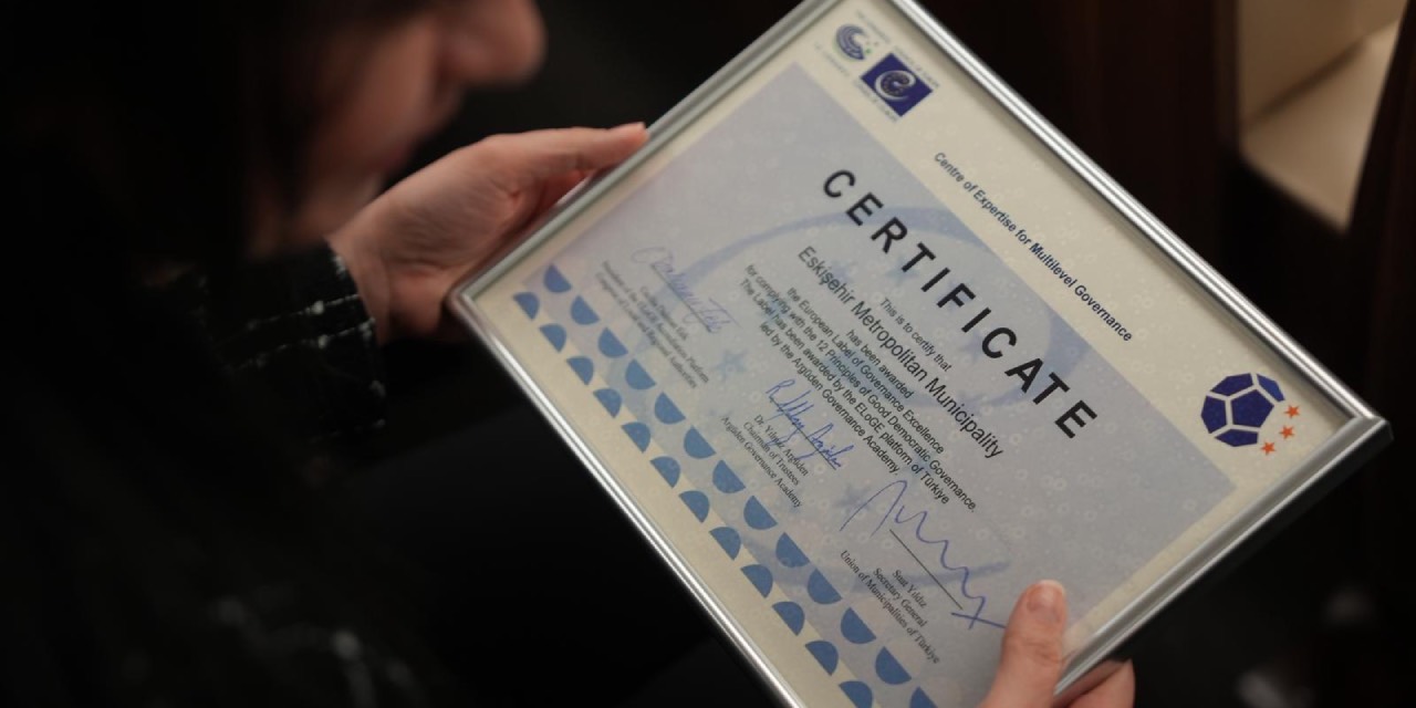 Eskişehir Büyükşehir'e üçüncü kez Avrupa Yönetişim Ödülü