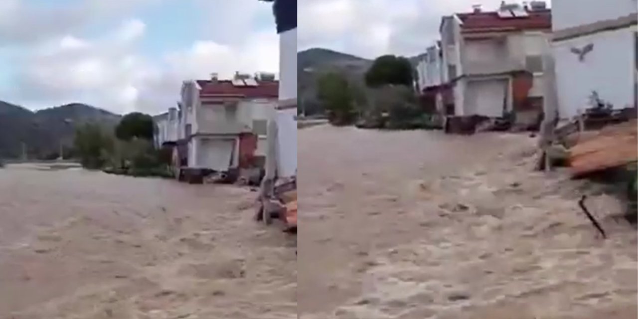 İzmir'de sel faciası: 3 ev sel sularına kapıldı