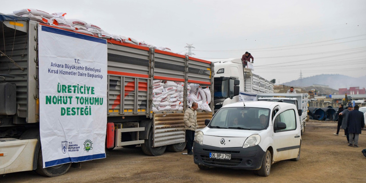 Ankara’da çiftçilere 1,5 milyon kg nohut tohumu desteği