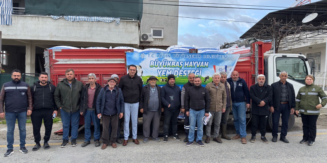 Aydın Büyükşehir Belediyesi’nden küçük üreticilere yem desteği