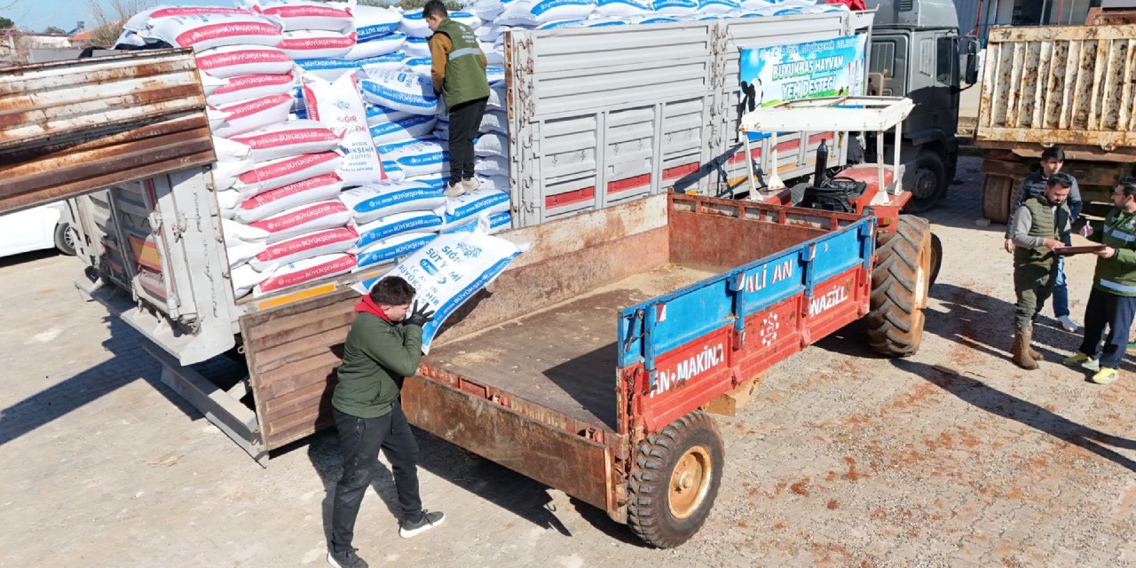 Aydın Karacasu’da küçük üreticilere yem desteği