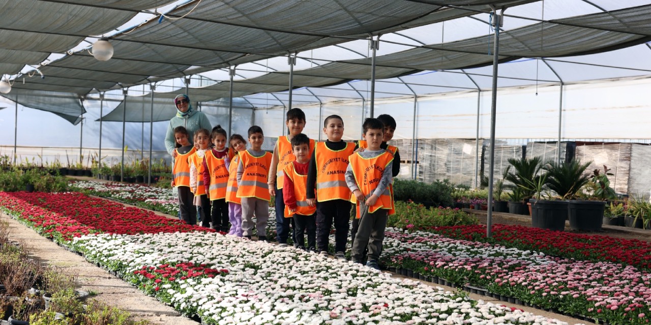 Aydın’da öğrenciler için fidanlıkta doğa dersi