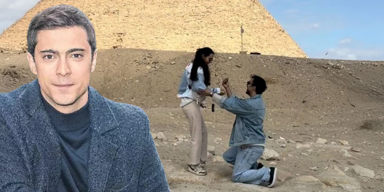 Doğaç Yıldız’dan piramitlerin önünde sürpriz evlilik teklifi