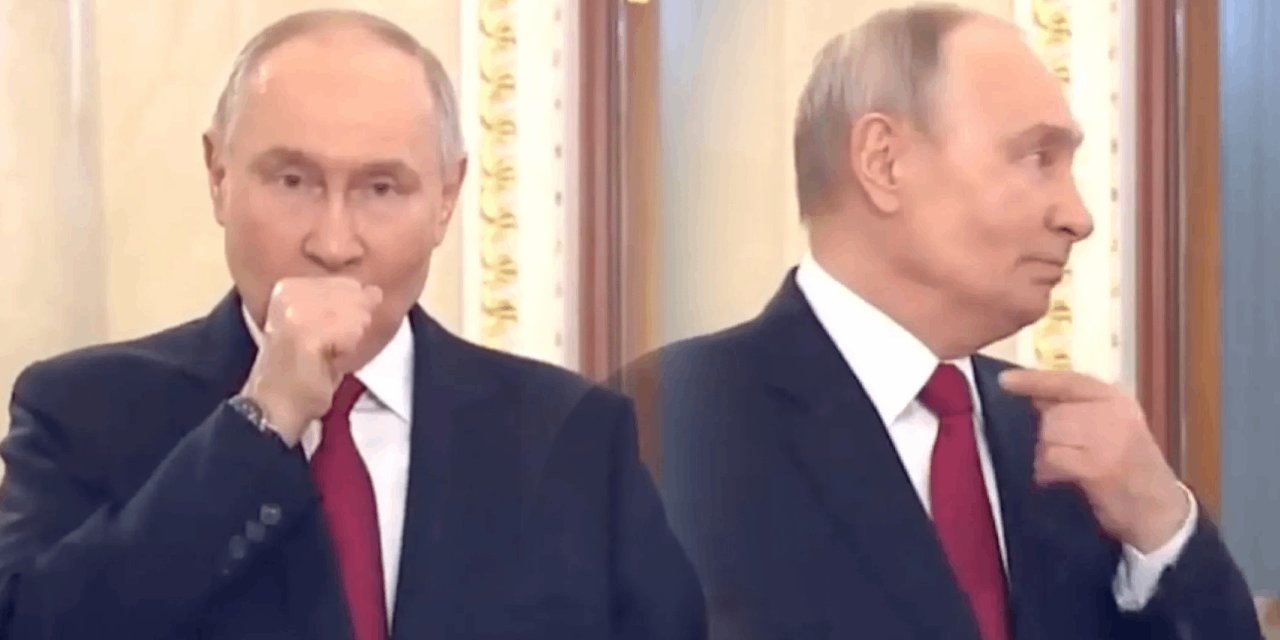 Putin'in videosu yanlışlıkla yayımlandı: Öksürük nöbeti geçirdi