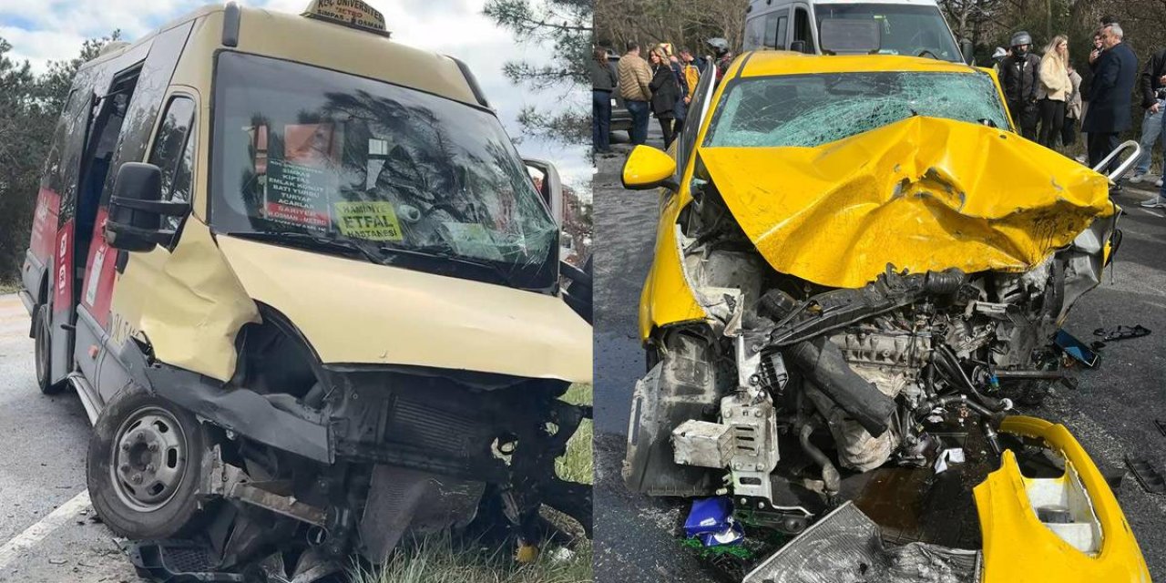Sarıyer’de feci kaza: Sollama yapan taksi minibüsle çarpıştı, sürücü hayatını kaybetti