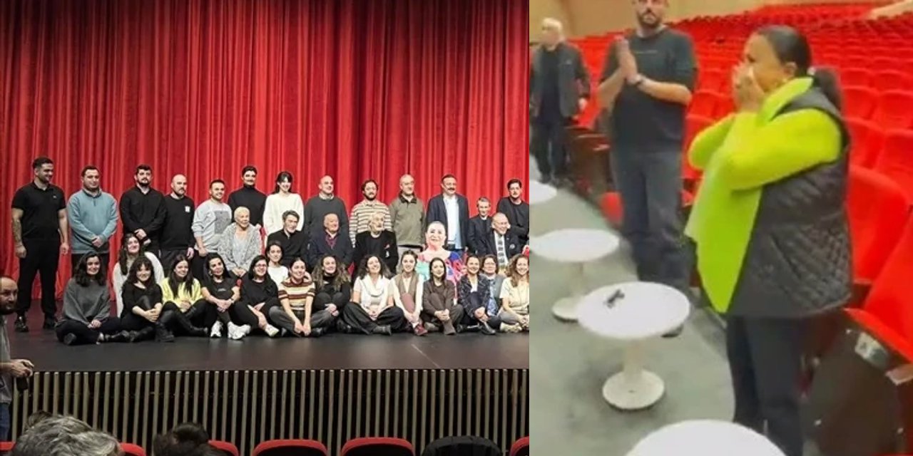 Perran Kutman’a “Gırgıriye” müziğiyle sürpriz karşılama! Prova sahnesinde duygulandıran anlar