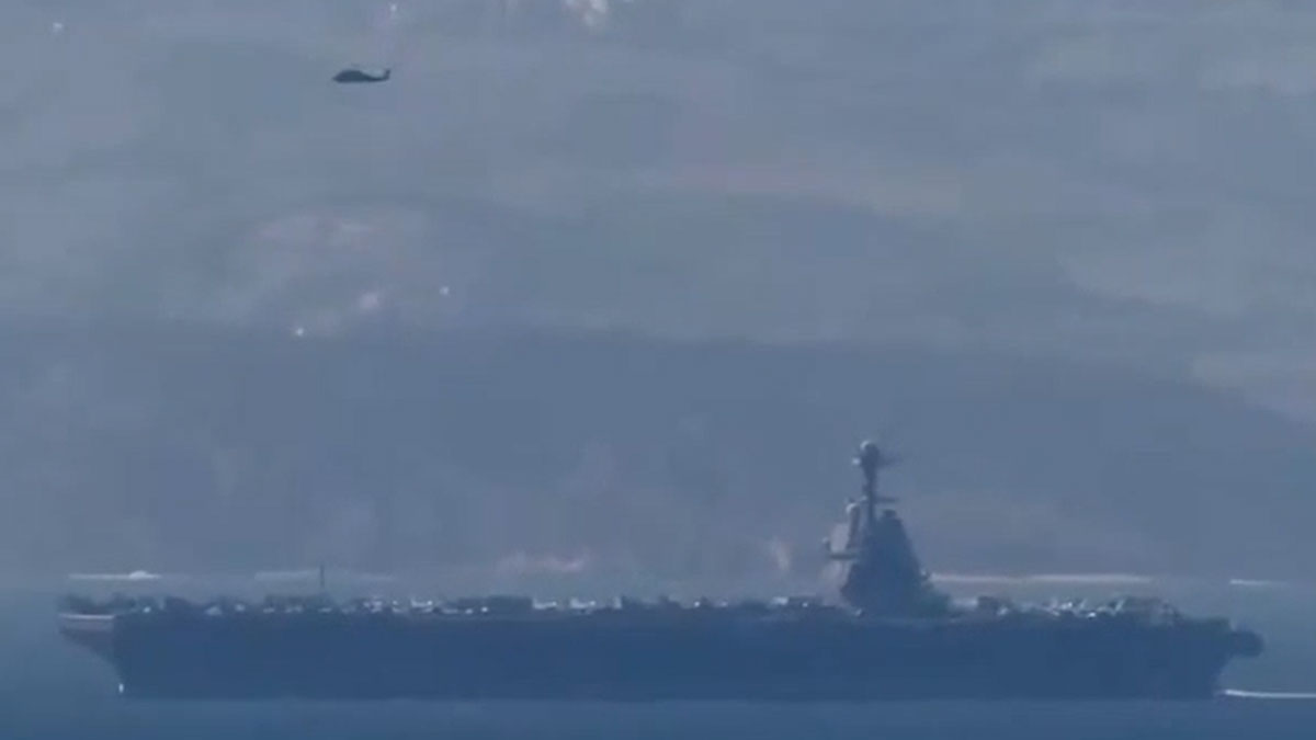 ABD'nin en büyük uçak gemisi yanıyor! Kaza mı İran saldırısı mı?