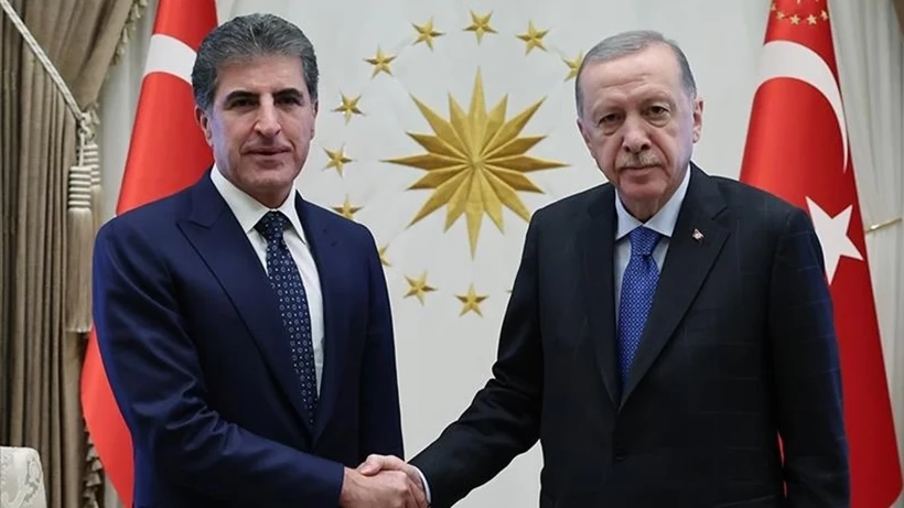 Erdoğan Barzani ile görüştü