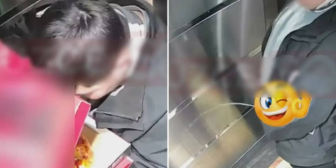 Sipariş verilen pizzanın yarısını yiyen kurye asansöre tuvaletini yapıp kaçtı: Kimliği tespit edilince bakın ne yaptırıldı