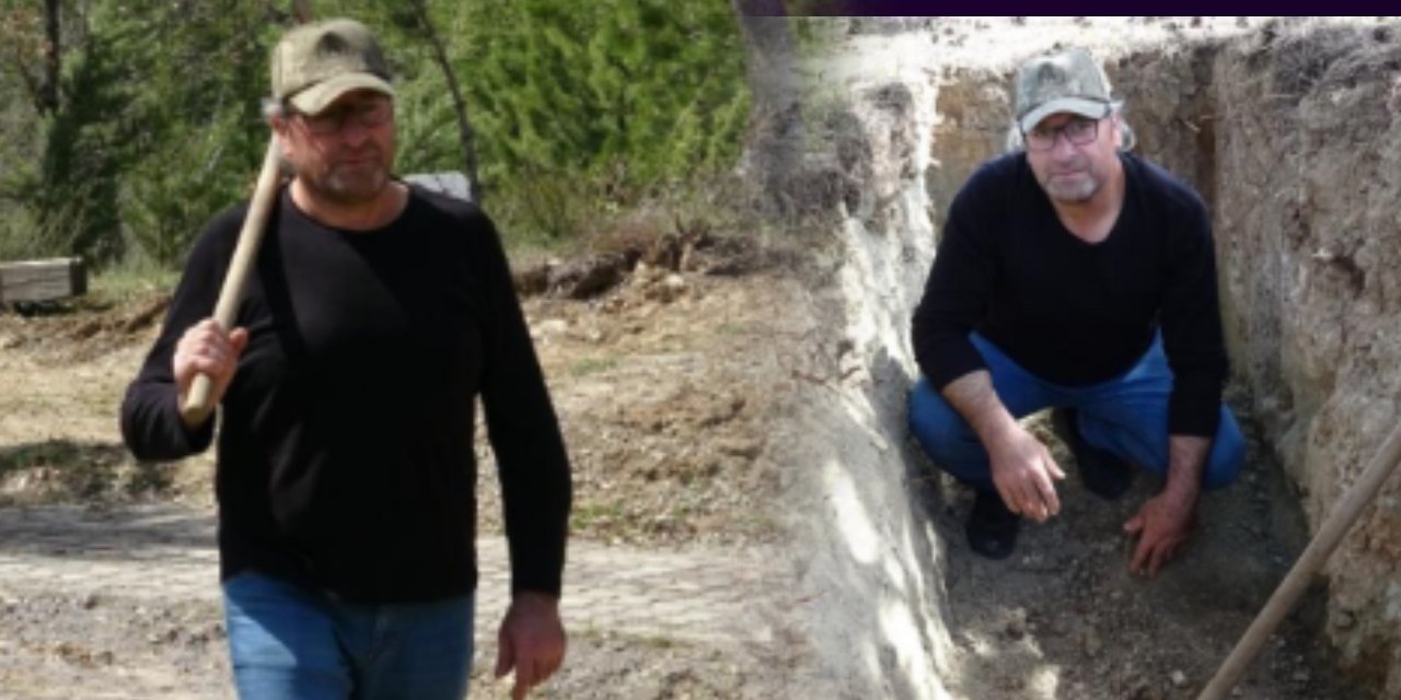 Safranbolu'da 9 kez ölümden dönen vatandaş bu kez mezarını kazdı