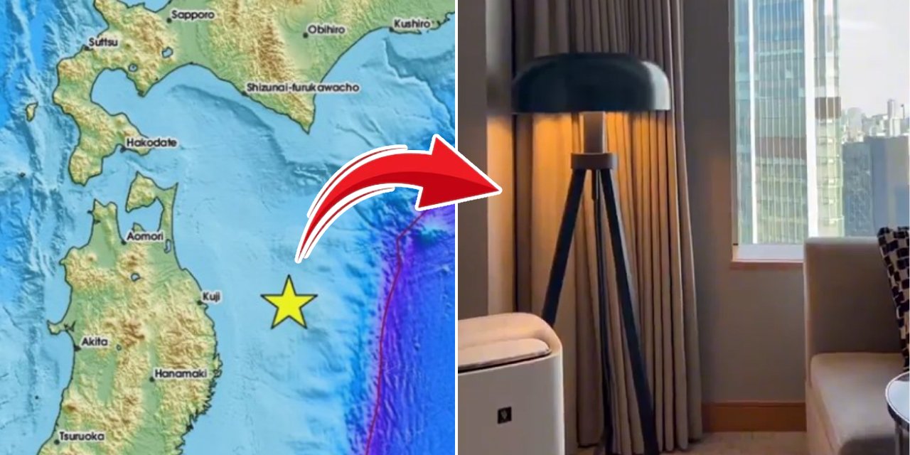 Japonya'daki 7.4'lük depremin görüntüleri ortaya çıktı: Perde bile kıpırdamadı! İşte nedeni