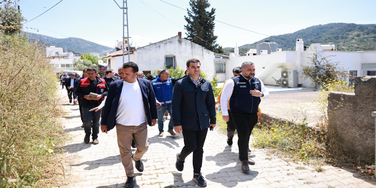 Başkan Mandalinci Bodrum’da sahada incelemelerde bulundu