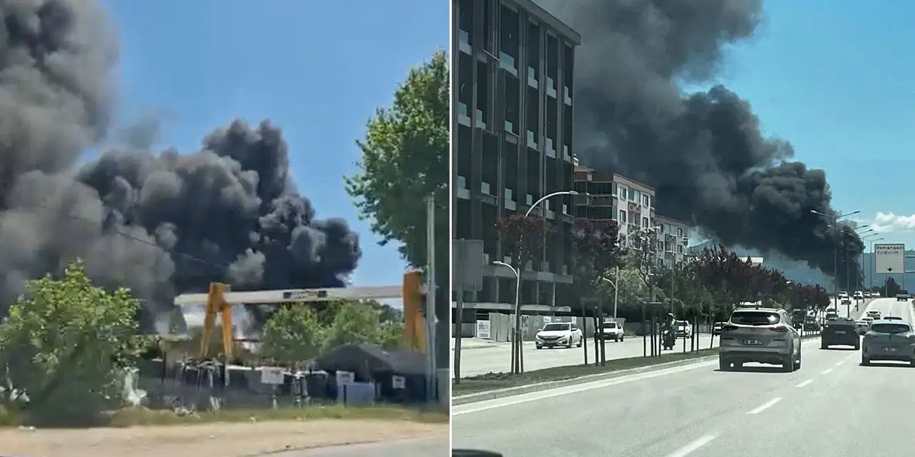 Bursa’da korkutan yangın: Siyah dumanlar gökyüzünü kapladı