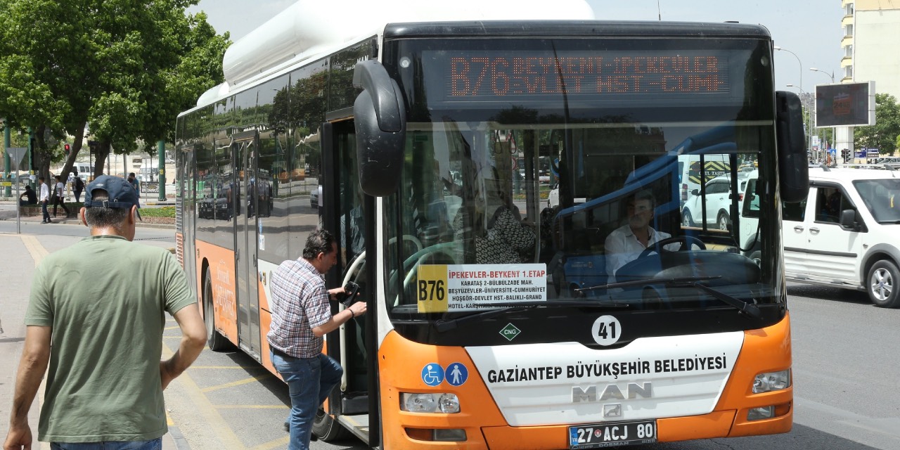 Gaziantep’te bayram boyunca toplu taşıma ücretsiz olacak