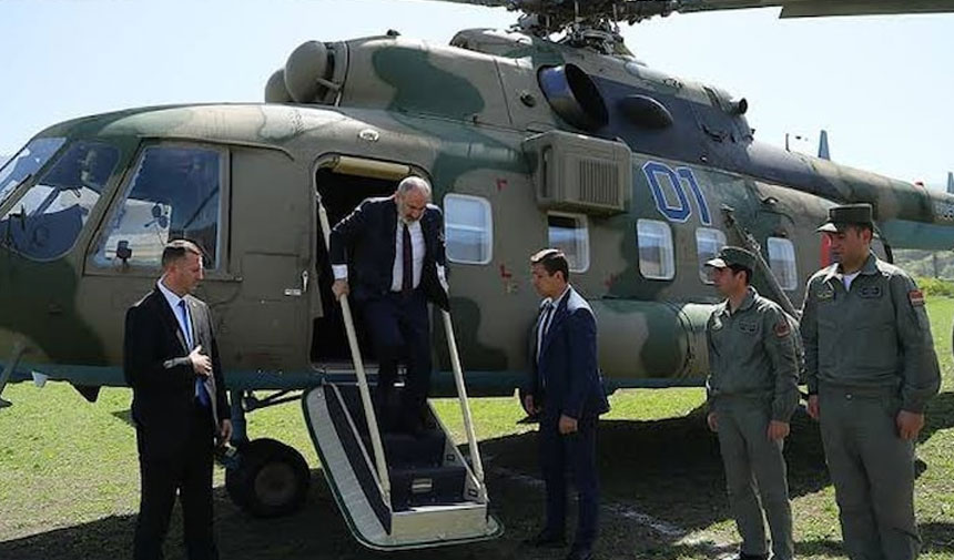 Ermenistan Başbakanı Paşinyan'ın helikopteri acil iniş yaptı