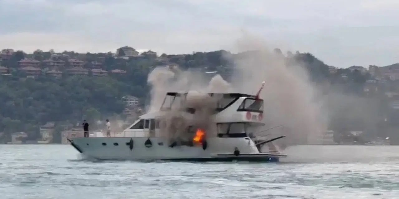 Beşiktaş Bebek Sahili’nde tekne yangını! Ekipler seferber oldu